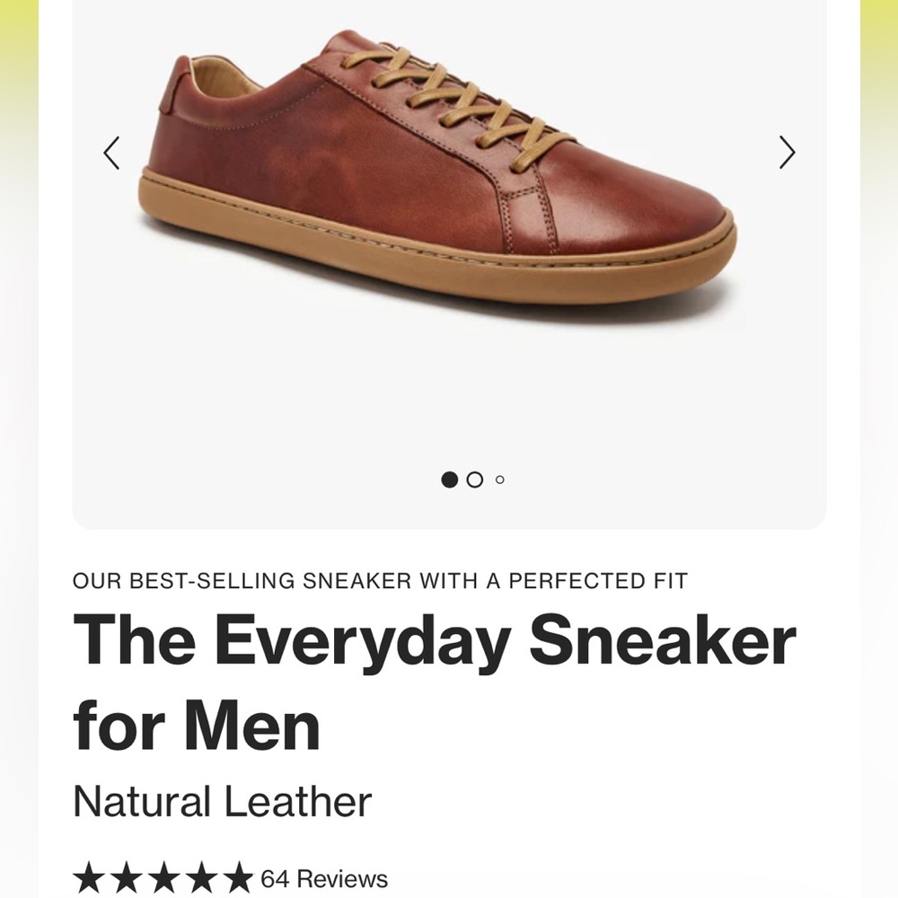 Origo barefoot brown leather sneakers